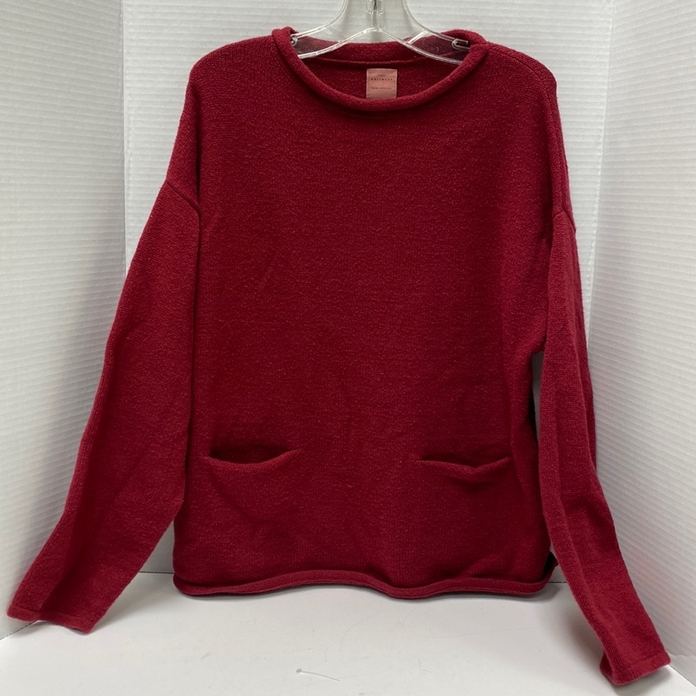 Zara Knitwear Junior’s Red Pullover Sweater